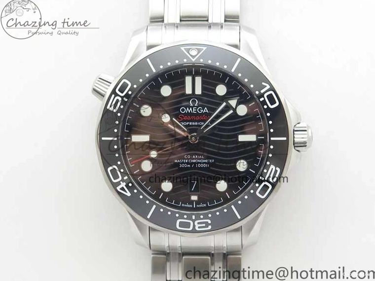 0502 EasyCare Seamaster Diver 300M ORF 1:1 Best Edition Black Ceramic Black Dial on SS Bracelet A 7870